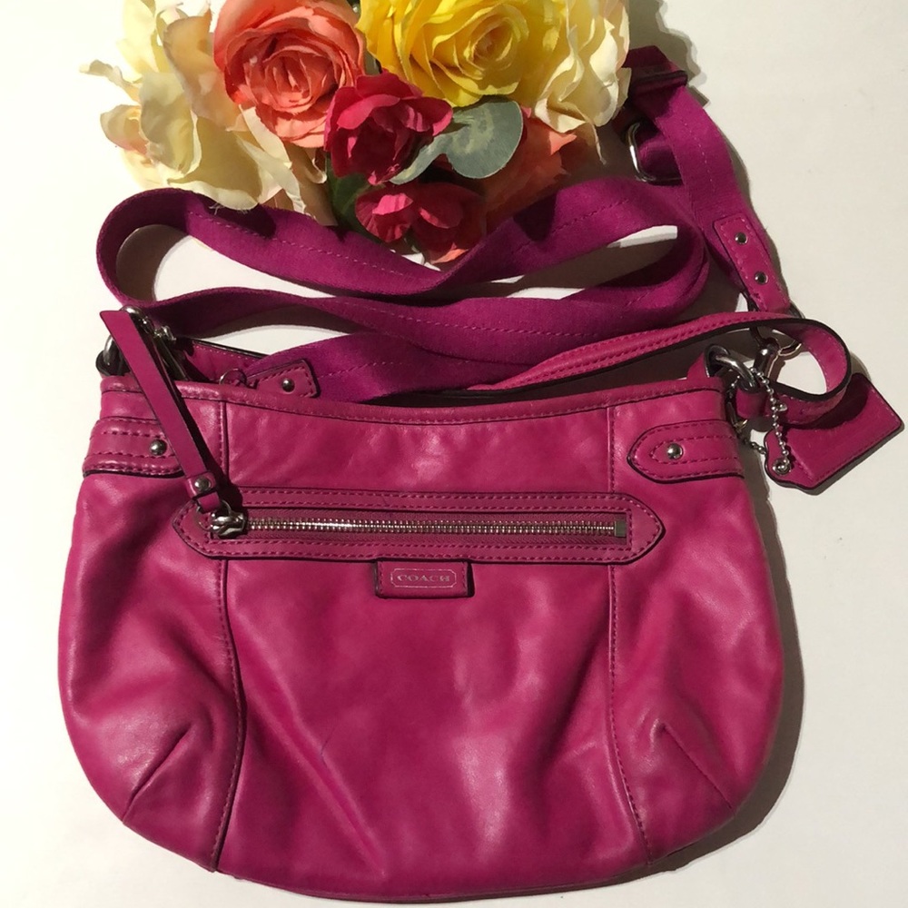 Coach Purse Pink Leather Daisy Shoulder Bag Barbiecore Coach Barbie